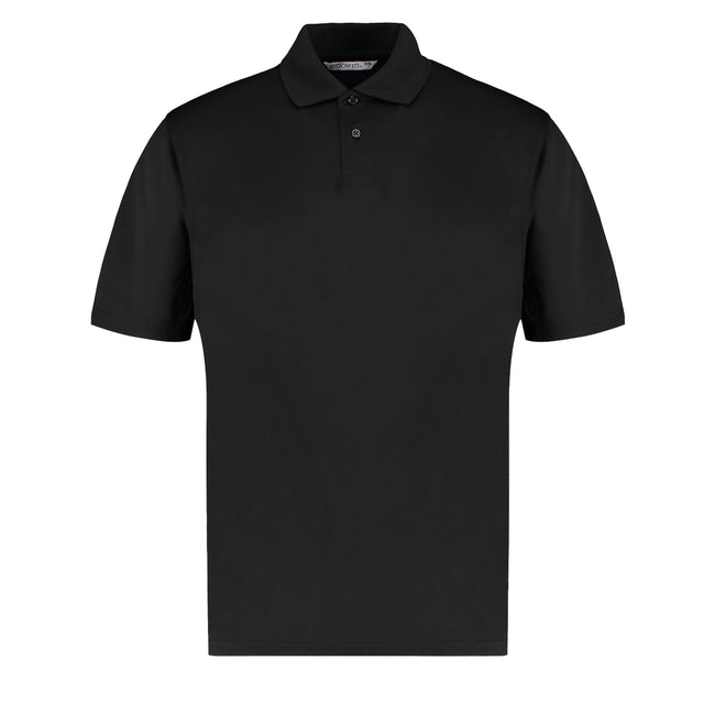 Black - Front - Kustom Kit Mens Cooltex Plus Pique Polo