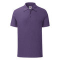 Heather Purple - Front - Fruit Of The Loom Mens Iconic Polo Shirt