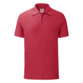 Heather Red - Front - Fruit Of The Loom Mens Iconic Polo Shirt