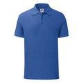 Heather Royal Blue - Front - Fruit Of The Loom Mens Iconic Polo Shirt