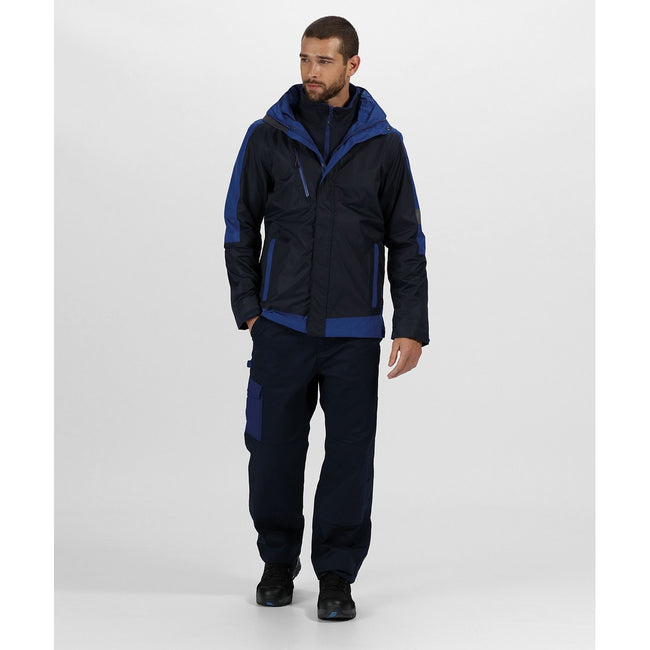 Navy-New Royal Blue - Side - Regatta Mens Contrast 3-In-1 Jacket