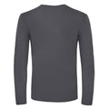 Dark Grey - Back - B&C Mens #E150 Long Sleeve T-Shirt
