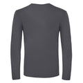 Dark Grey - Back - B&C Mens #E150 Long Sleeve T-Shirt