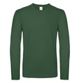 Bottle Green - Front - B&C Mens #E150 Long Sleeve T-Shirt