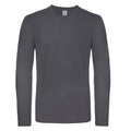 Dark Grey - Front - B&C Mens #E150 Long Sleeve T-Shirt
