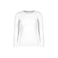 White - Front - B&C Womens-Ladies #E150 Long Sleeve T-Shirt