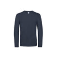 Navy - Front - B&C Mens #E190 Long Sleeve T-Shirt