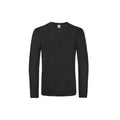 Black - Front - B&C Mens #E190 Long Sleeve T-Shirt