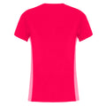 Hot Pink-Pink Melange - Back - TriDri Womens-Ladies Contrast Panel Performance T-Shirt
