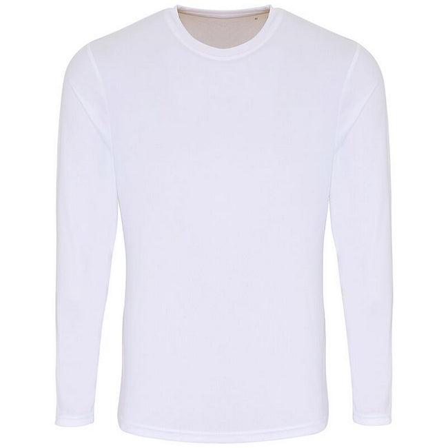 White - Front - TriDri Mens Long Sleeve Performance T-Shirt