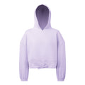 Lilac - Front - TriDri Womens-Ladies Cropped Oversize Hoodie