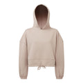 Stone - Front - TriDri Womens-Ladies Cropped Oversize Hoodie