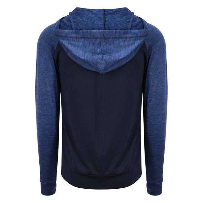 Navy-Navy Melange - Back - AWDis Just Cool Mens Contrast Zoodie