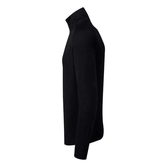 Black-Red - Back - TriDri Womens-Ladies Long Sleeve Performance Quarter Zip Top