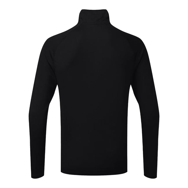Black-White - Side - TriDri Womens-Ladies Long Sleeve Performance Quarter Zip Top