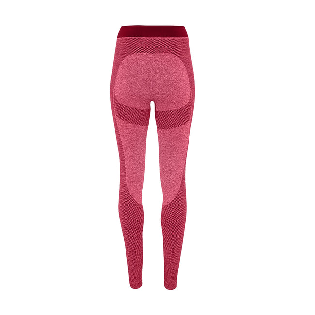 Burgundy - Back - TriDri Womens-Ladies Seamless 3D Fit Multi Sport Sculpt Leggings