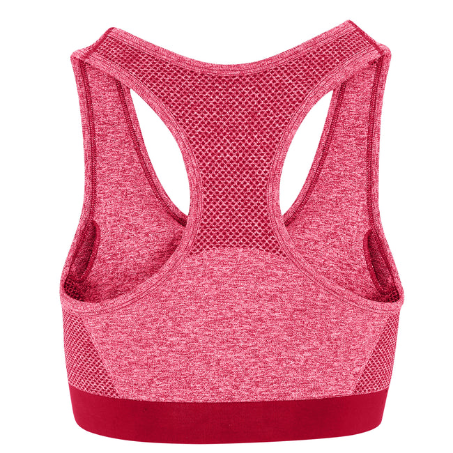 Burgundy - Back - TriDri Womens-Ladies Seamless 3D Fit Multi Sport Sculpt Bra