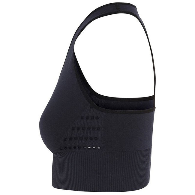 Black - Side - TriDri Womens-Ladies Seamless 3D Fit Multi Sport Reveal Sports Bra