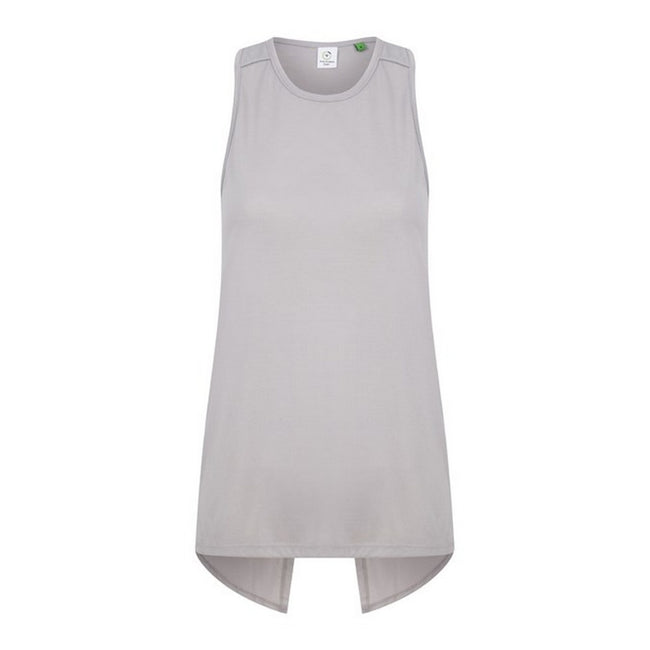 Light Grey - Front - Tombo Womens-Ladies Open Back Vest