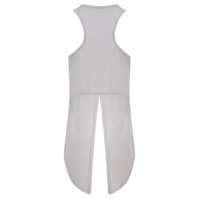 Light Grey - Back - Tombo Womens-Ladies Open Back Vest