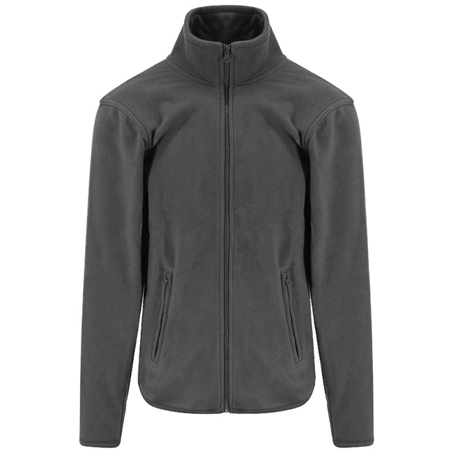 Solid Grey - Front - PRO RTX Mens Microfleece Jacket