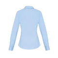 Pale Blue - Back - Premier Womens-Ladies Stretch Fit Poplin Long Sleeve Blouse