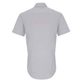 Silver - Back - Premier Mens Stretch Fit Poplin Short Sleeve Shirt