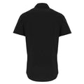 Black - Back - Premier Mens Stretch Fit Poplin Short Sleeve Shirt