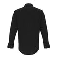 Black - Back - Premier Mens Stretch Fit Poplin Long Sleeve Shirt