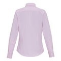 White-Pink - Back - Premier Womens-Ladies Cotton Rich Oxford Stripe Blouse