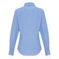 Light Blue - Back - Premier Womens-Ladies Cotton Rich Oxford Stripe Blouse