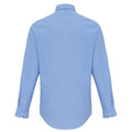 Light Blue - Back - Premier Mens Cotton Rich Oxford Stripe Shirt