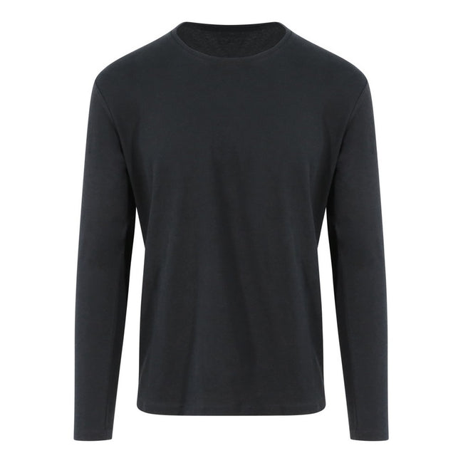 Jet Black - Front - AWDis Ecologie Adults Unisex Erawan Organic Long Sleeve Tee