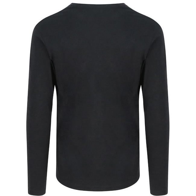 Jet Black - Side - AWDis Ecologie Adults Unisex Erawan Organic Long Sleeve Tee