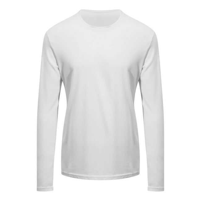 Arctic White - Front - AWDis Ecologie Adults Unisex Erawan Organic Long Sleeve Tee
