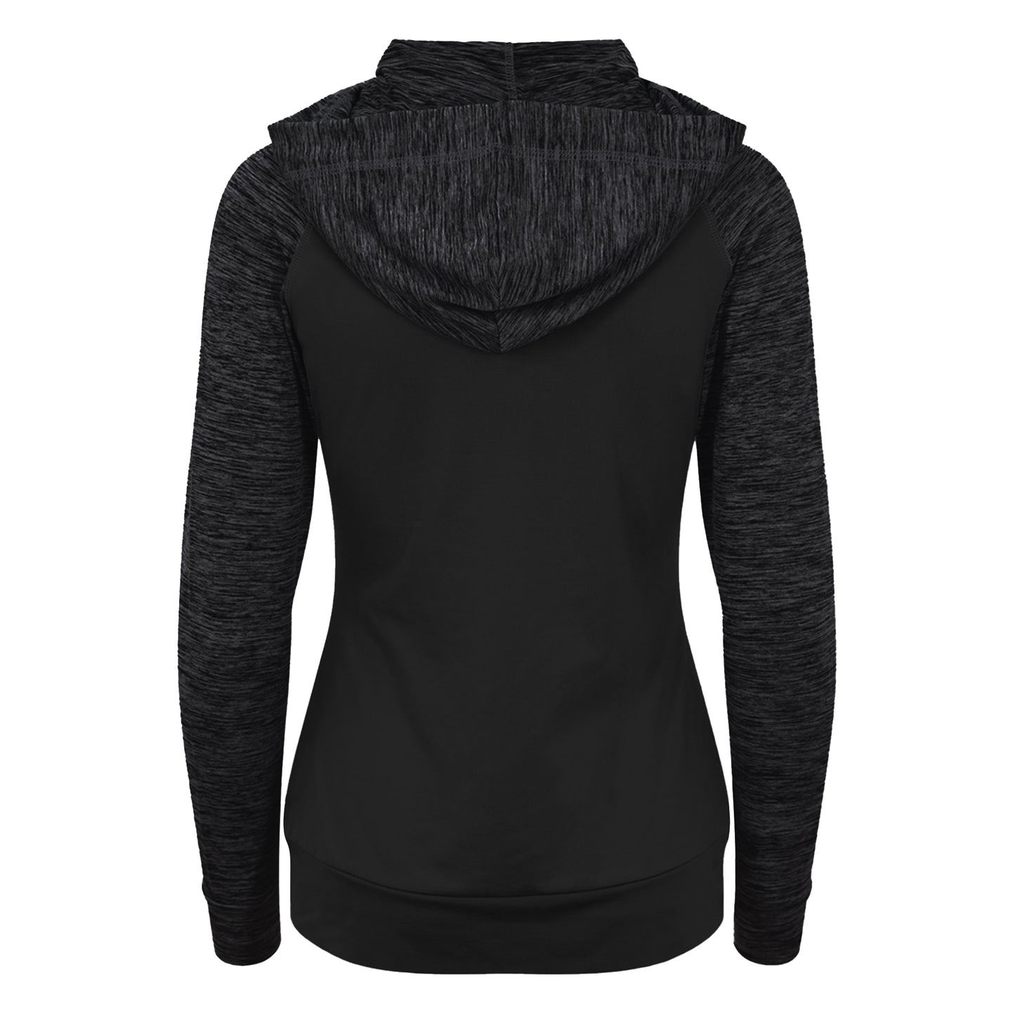 Jet Black - Back - AWDis Just Cool Womens-Ladies Girlie Cool Contrast Zoodie