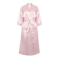 Light Pink - Front - Towel City Womens-Ladies Satin Robe