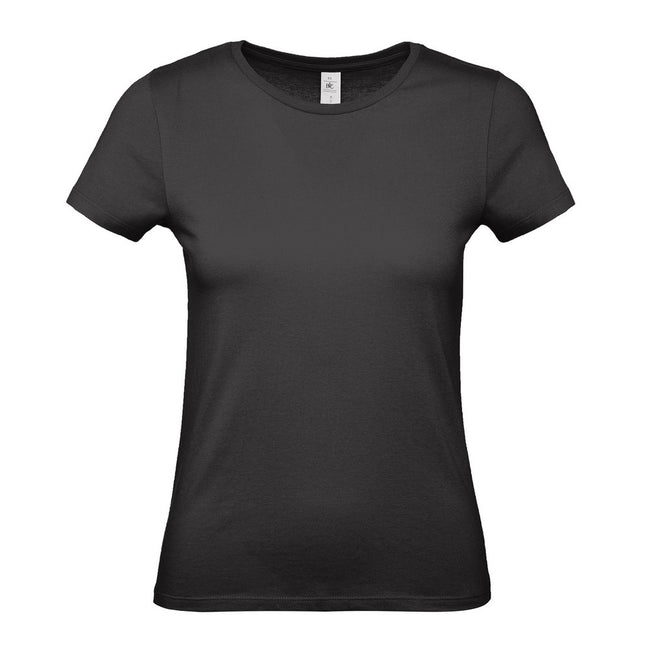 Black - Front - B&C Womens-Ladies #E150 T-Shirt