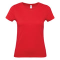 Red - Front - B&C Womens-Ladies #E150 T-Shirt