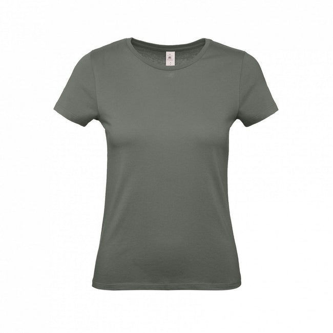 Millennial Khaki - Front - B&C Womens-Ladies #E150 T-Shirt