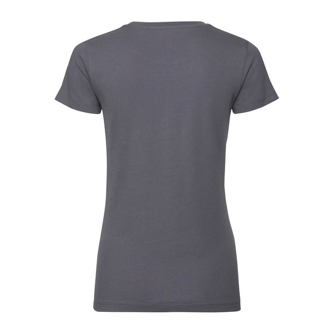 Convoy Grey - Back - Russell Womens-Ladies Authentic Pure Organic Tee
