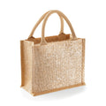 Natural Gold - Front - Westford Mill Shimmer Jute Mini Gift Bag (Pack of 2)