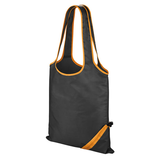 Black-Orange - Front - Result Core Compact Shopping Bag (Pack of 2)