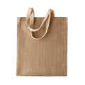 Natural-Cappucino - Front - Kimood Womens-Ladies Patterned Jute Bag (Pack Of 2)