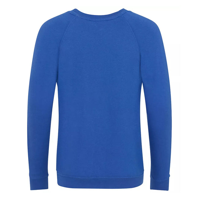 Royal Blue - Back - AWDis Academy Childrens-Kids Crew Neck Raglan School Sweatshirt (Pack of 2)