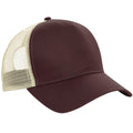 Chocolate-Caramel - Front - Beechfield Mens Half Mesh Trucker Cap - Headwear (Pack of 2)