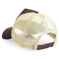 Chocolate-Caramel - Back - Beechfield Mens Half Mesh Trucker Cap - Headwear (Pack of 2)