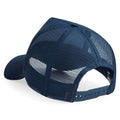 French Navy-French Navy - Back - Beechfield Mens Half Mesh Trucker Cap - Headwear (Pack of 2)