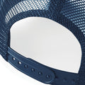 French Navy-White - Side - Beechfield Mens Half Mesh Trucker Cap - Headwear (Pack of 2)