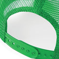Pure Green-White - Side - Beechfield Mens Half Mesh Trucker Cap - Headwear (Pack of 2)